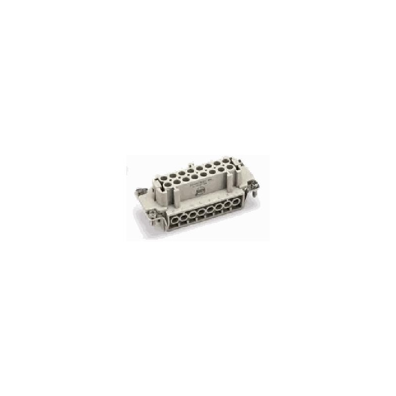 Insert HE, Raccordement à vis, femelle, 16 pin, 16A, Polycarbonate, 16B|32B 